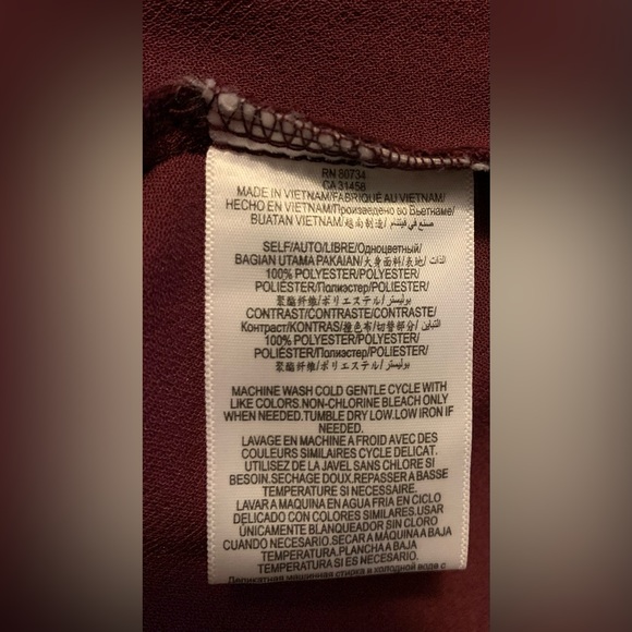 ✨⚡️💥BCBGeneration A Line Dress Swing sleeveles sheer top cocktail burgundy Sz S - Picture 5 of 7